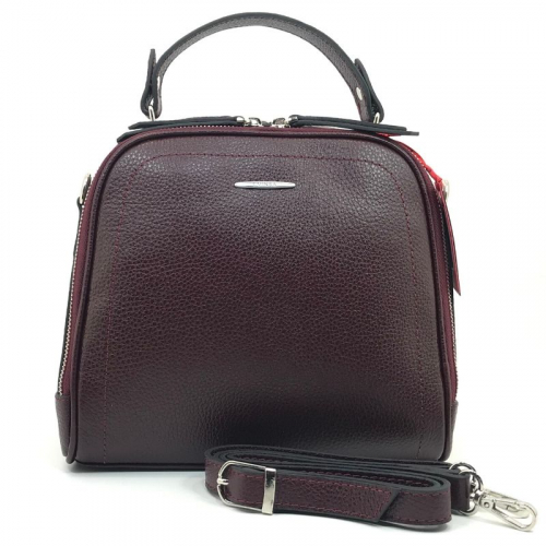 Сумка жіноча шкіряна Eminsa 40168 бордова