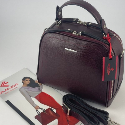 Сумка жіноча шкіряна Eminsa 40168 бордова