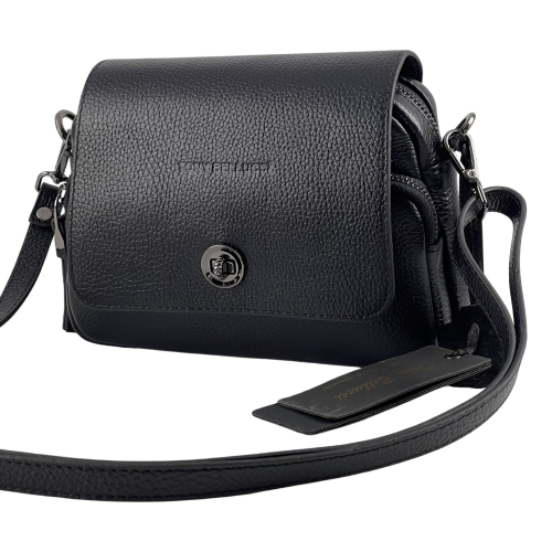 Сумка жіноча шкіряна Tony Bellucci 0619-281 чорна