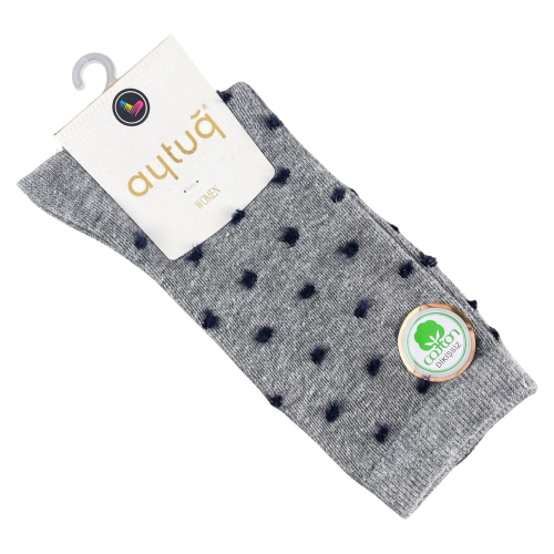 Шкарпетки жіночі Aytug Cotton 41071 високі сірі Size 36-40
