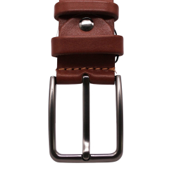 Ремень мужской кожаный Кремень 01407704 115 см Флоренция коричневый