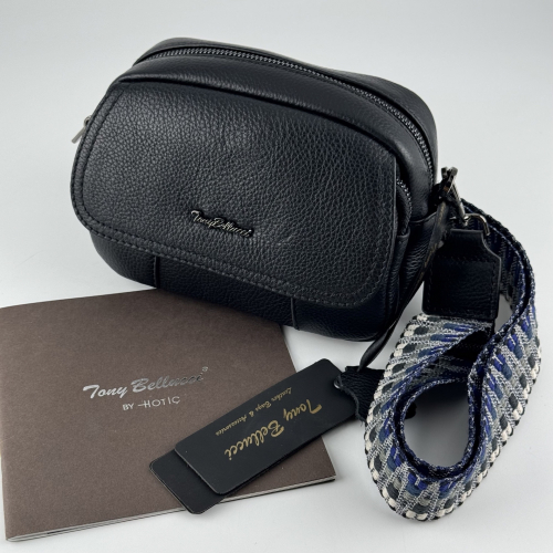 Сумка жіноча шкіряна Tony Bellucci 0617-281 чорна