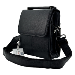 Сумка чоловіча шкіряна Karya 0268-45 чорна