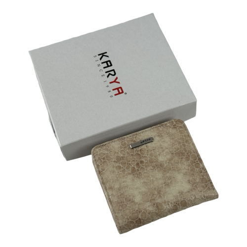 Кошелек женский кожаный лакированный Karya 1208-571 экрю