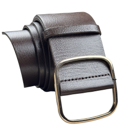 Ремінь жіночий шкіряний Кремінь 05.60.63.16 коричневий 110 см (золота пряжка)