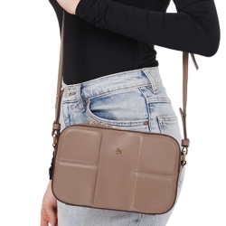 Сумка крос-боді жіноча шкіряна Enzo Nori EN1051-259 бежева