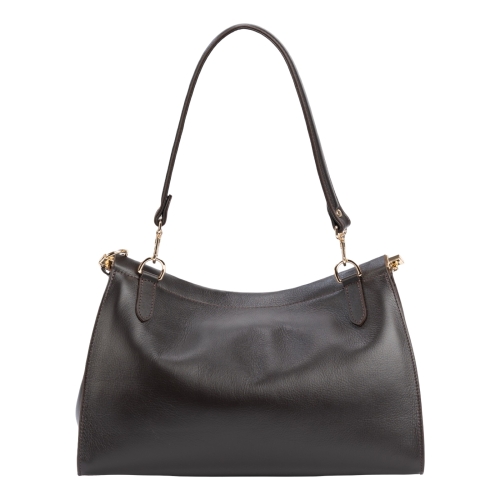 Сумка жіноча шкіряна Enzo Nori EN1122-253 темно-коричнева