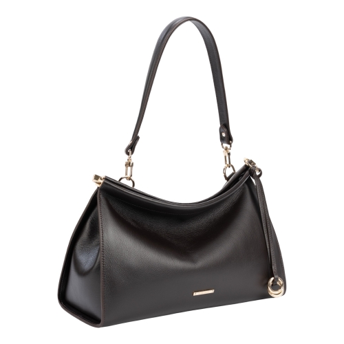 Сумка жіноча шкіряна Enzo Nori EN1122-253 темно-коричнева