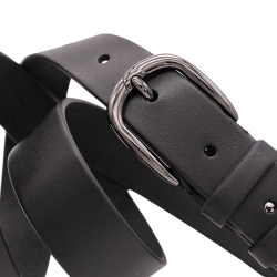 Ремень женский кожаный Кремень 05.30.00.107 130 см черный 