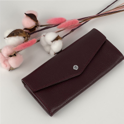 Кошелек женский кожаный Eminsa 2184 18-6 бордовый