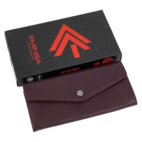Гаманець жіночий шкіряний Eminsa 2184 18-6 бордовий
