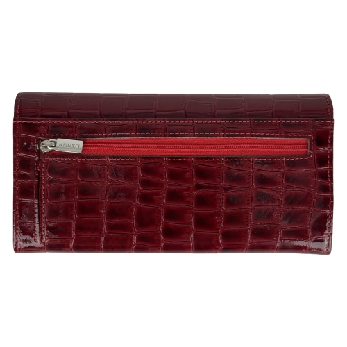 Кошелек женский кожаный лакированный Karya 1071-08 красный