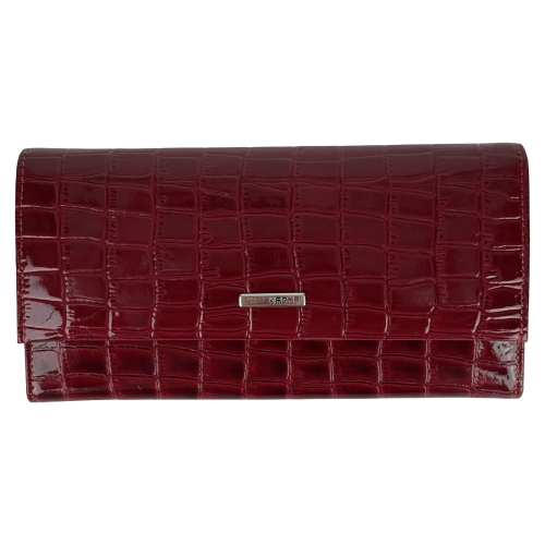 Кошелек женский кожаный лакированный Karya 1071-08 красный