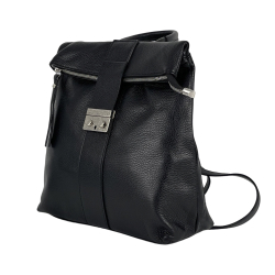 Рюкзак жіночий шкіряний Genuine Leather 638301 чорний