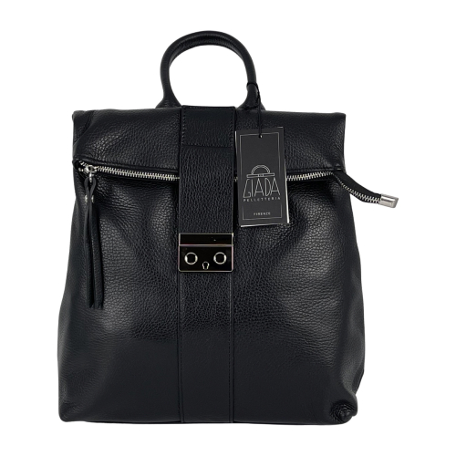 Рюкзак женский кожаный Genuine Leather 638301 черный