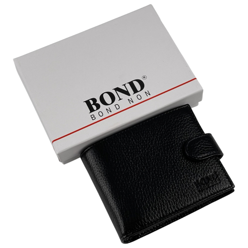 Гаманець чоловічий шкіряний Bond 592-281 чорний