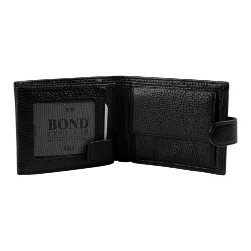 Гаманець чоловічий шкіряний Bond 592-281 чорний