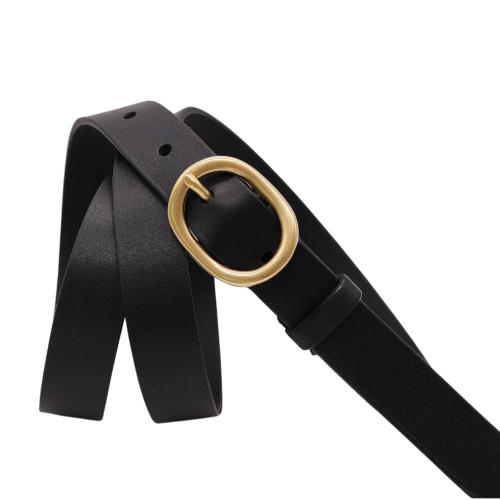 Ремінь жіночий шкіряний Кремінь 05.25.00.28 чорний 125 см