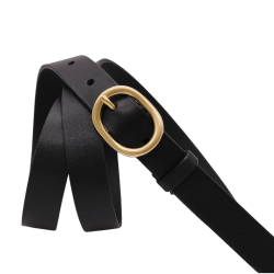 Ремінь жіночий шкіряний Кремінь 05.25.00.28 чорний 125 см