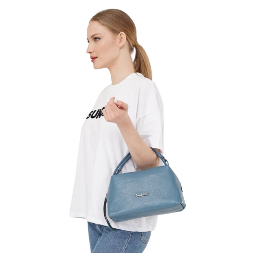 Сумка женская кожаная Tony Bellucci 0228-215 голубая