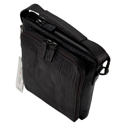 Сумка чоловіча шкіряна Karya 0908-04 темно-коричнева