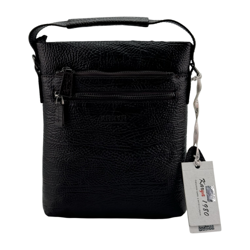 Сумка чоловіча шкіряна Karya 0908-04 темно-коричнева