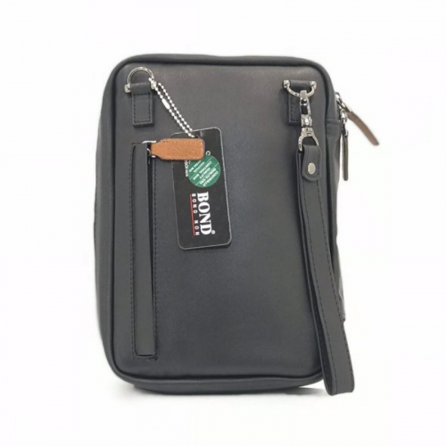 Сумка чоловіча шкіряна Bond 1153 чорна