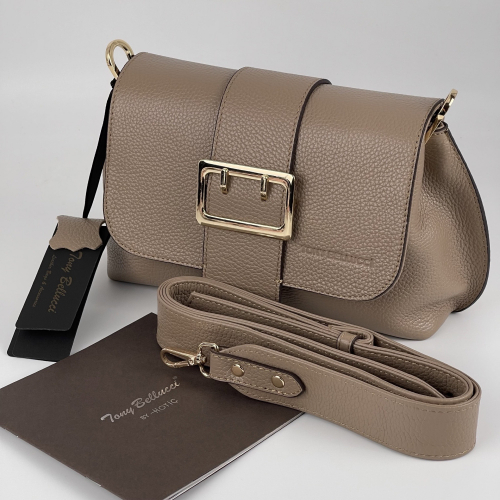 Сумка женская кожаная Tony Bellucci 0526-219 бежевая