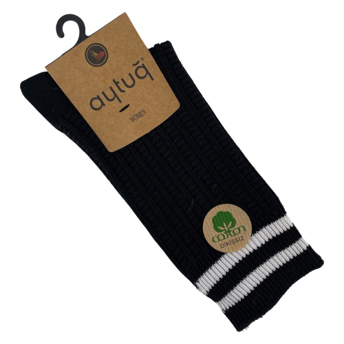 Шкарпетки жіночі Aytug Cotton 44127 високі чорні Size 36-40