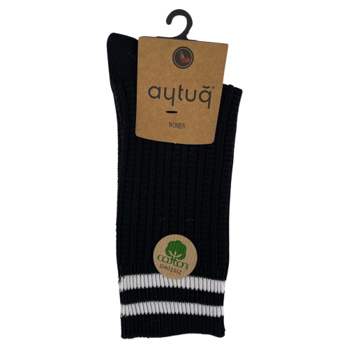 Шкарпетки жіночі Aytug Cotton 44127 високі чорні Size 36-40