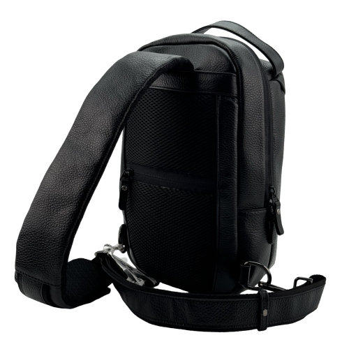 Сумка чоловіча шкіряна через плече Karya 0282-45 чорна