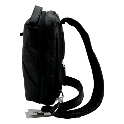 Сумка чоловіча шкіряна через плече Karya 0282-45 чорна