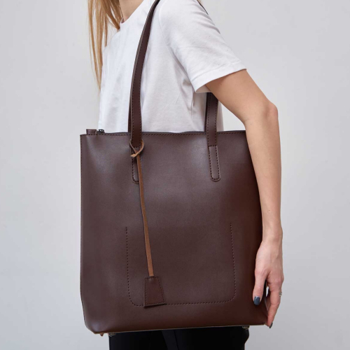 Сумка-шопер жіноча WeLassie 68405 Венді шоколадна