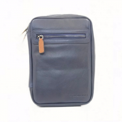 Сумка чоловіча шкіряна Bond 1153 синя