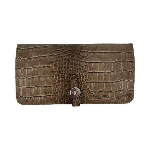 Гаманець жіночий під крокодилячу шкіру Tony Bellucci 711-354 оливковий