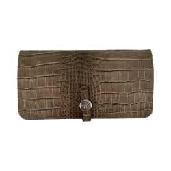 Кошелек женский под крокодиловую кожу Tony Bellucci 711-354 оливковый