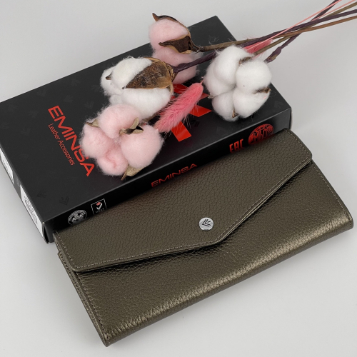 Кошелек женский кожаный Eminsa 2184 32-36 оливковый