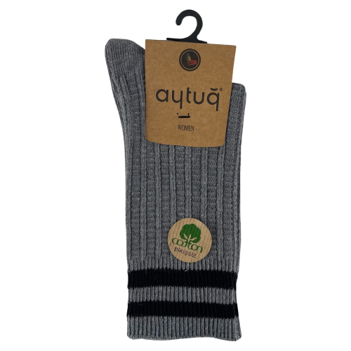 Шкарпетки жіночі Aytug Cotton 44127 високі сірі Size 36-40