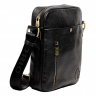 Чоловіча шкіряна сумка через плече Vittorio Safino VS 011 чорна Корсика