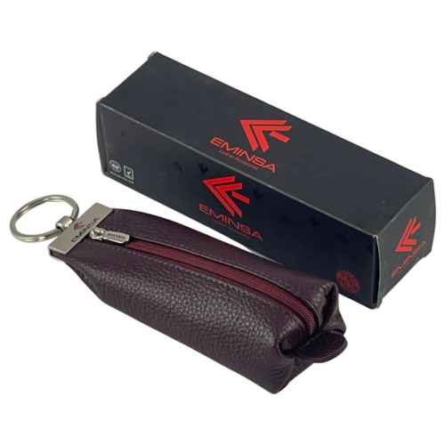 Ключница кожаная Eminsa 1588 37-6 бордовая