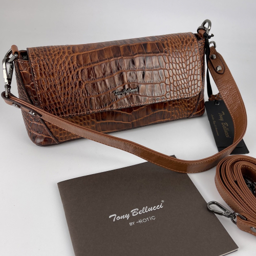 Сумка женская кожаная Tony Bellucci 0569-353 светло-коричневая