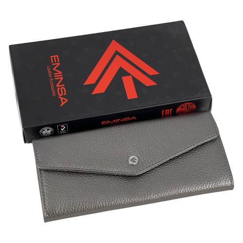 Кошелек женский кожаный Eminsa 2184 32-39 серебряный