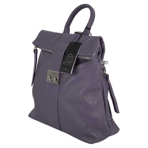 Рюкзак женский кожаный Genuine Leather 638301 сиреневый