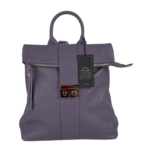 Рюкзак женский кожаный Genuine Leather 638301 сиреневый