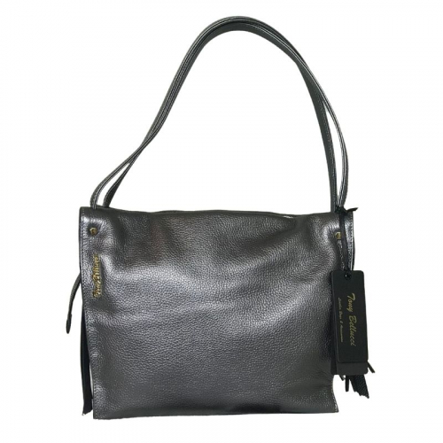 Сумка жіноча шкіряна Tony Bellucci 0319-1033 срібляста