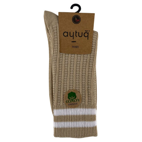 Шкарпетки жіночі Aytug Cotton 44127 високі бежеві Size 36-40