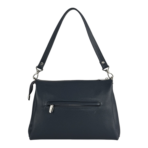 Сумка женская кожаная Vito Torelli 1065 6031/1082 синяя с замшевой вставкой