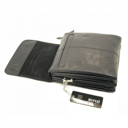 Сумка чоловіча шкіряна Bond 1373-281 чорна