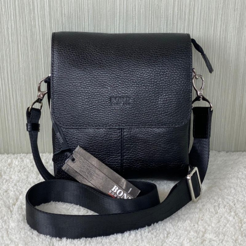 Сумка чоловіча шкіряна Bond 1373-281 чорна