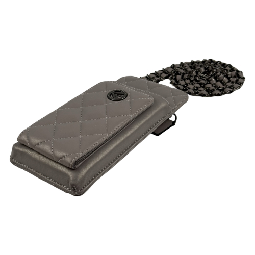 Сумка жіноча шкіряна Eminsa 40277 34-20 світло-сіра